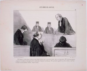 The People of Justice: Mr. Lawyer Has Rendered Full Justice... by Honoré Daumier
