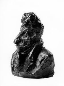 The busts loads of the Celebrites du Juste Milieu Caricature by Jean Auguste Chevandier de Valdrome (1781-1865), deputy and pair of France. The stupid. Sculpture by Honore Daumier (1808-1879) 19th century by Honoré Daumier