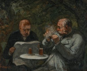 The Beer Drinkers by Honoré Daumier