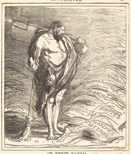 The Stables of Augias by Honoré Daumier
