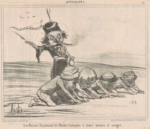 The Moldo-Wallachians Shaping... by Honoré Daumier
