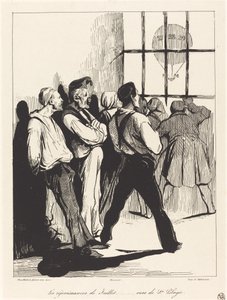 The Festivities of July... Seen from Ste. Pélagie by Honoré Daumier