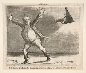M. Babinet Deciding to Extinguish It Himself by Honoré Daumier