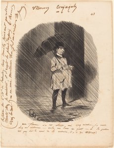 My Wife Told Me: Wait for Me Five Minutes... by Honoré Daumier