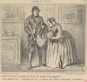 But where is the partridge? by Honoré Daumier