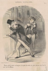Polite way to show... to the door... by Honoré Daumier