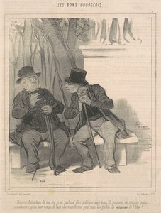 Mr. Rabourdeau ... I Will No Longer Talk Politics with You .. by Honoré Daumier