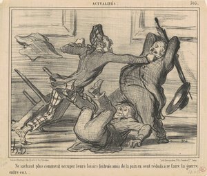 No Longer Knowing How to Use Their Leisure... by Honoré Daumier