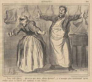 Here We Are Free... by Honoré Daumier