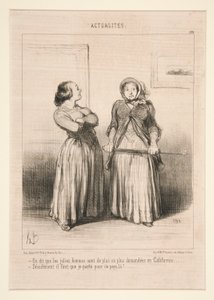 It is Said that Pretty Women are Increasingly in Demand in California by Honoré Daumier