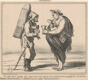 Due to the Vine Disease by Honoré Daumier