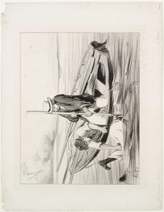 Parisian Boatmen, plate 14: Man Overboard by Honoré Daumier