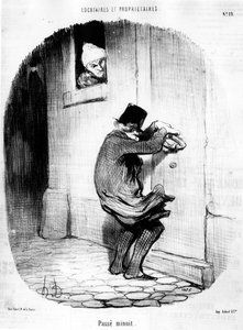 Passed Midnight. Man Returning Late to the Tenant, from 