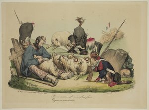 Poor sheep Ah! No matter what you do... you will always be sheared by Honoré Daumier
