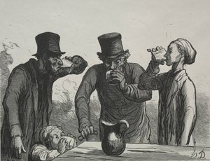 Physiologie du buveur: Les quatre âges by Honoré Daumier