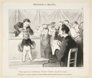 First Grand Prize in Mathematics, Mr. Isidore Cabuchet? #12 of Professors and Brats by Honoré Daumier