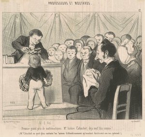 First Grand Prize in Mathematics, M. Cabuchet by Honoré Daumier