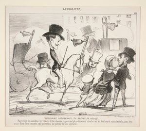 Next Ordinance of the Police Prefect (To avoid accidents) by Honoré Daumier