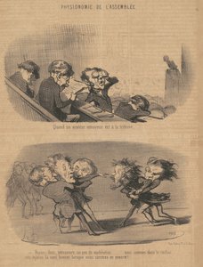 When a Boring Speaker is at the Podium by Honoré Daumier