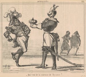 Who Wants the Crown of Byzantium? by Honoré Daumier