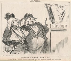 Reappearance of the Golden Youth in 1851 by Honoré Daumier