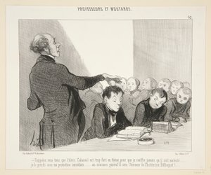 Remember All That Student Cabussol... - #32 of Teachers and Brats by Honoré Daumier