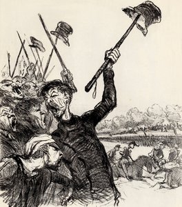 Ratapoil and his staff: Long live the Emperor! by Honoré Daumier