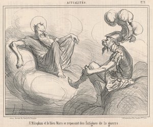 Saint Mitophan and the God Mars by Honoré Daumier