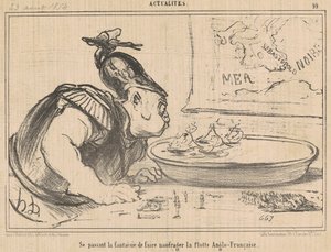 Indulging in the Fantasy of Shipwrecking... by Honoré Daumier