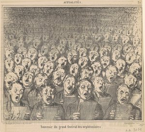 Souvenir of the Great Festival of the Orpheonists by Honoré Daumier