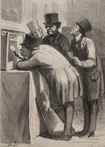 The Auction Room: The Amateur by Honoré Daumier