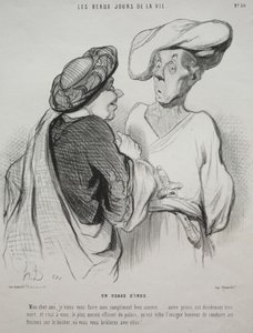 The Beautiful Days of Life, plate 30: An Indian Custom by Honoré Daumier
