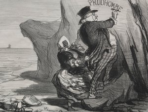 The Good Bourgeois (plate 3): I want to leave an imperishable monument of our visit to this cliff...