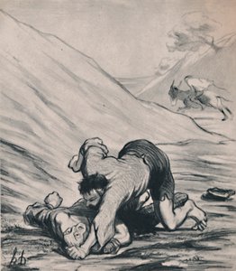 The Robbers and the Donkey, c.1860s, 1946 by Honoré Daumier