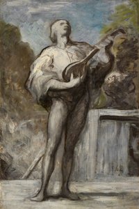 The Troubadour by Honoré Daumier