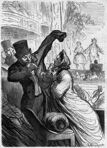 The final verse. Cartoon by Honore Daumier (1808-1879). Engraving in 