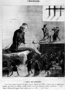 The hotel des beans. If you had put her on guard, you would have had lunch with Riflot; you would have played billiards with Fouillet, who owes you a revenge; little Lolotte would have come to ask her Twink for dinner... and your wife, unhappy! your own wi by Honoré Daumier