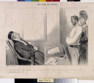 The people of justice. Cartoon by Honore Daumier (1808-1879). Extract from the newspaper Le Charivari, Musee des Beaux Arts, Palais Longchamp, Marseille