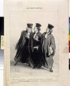The People of Justice. Cartoon by Honore Daumier (1808-1879), 37.5x28. Extract from the Newspaper 
