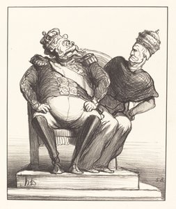 Too Tight for Two by Honoré Daumier