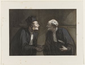 Two Lawyers Shaking Hands by Honoré Daumier