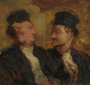 Two Lawyers by Honoré Daumier