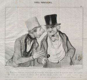 Types Parisiens, Plate 26: Yes, Sir, Your Respectable Air Encourages Me by Honoré Daumier
