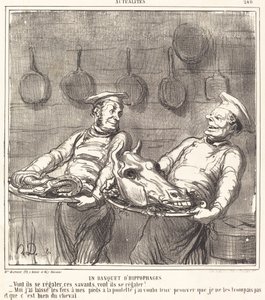 A Banquet of Horse-Eaters by Honoré Daumier