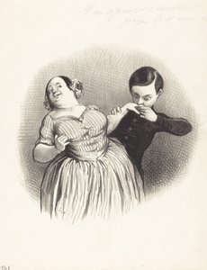 A Gallant Beginning by Honoré Daumier