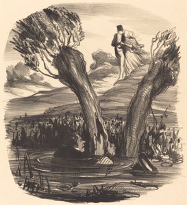 A Husband Burned by the Fire of Jealousy by Honoré Daumier
