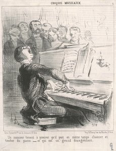 A Gentleman proving that he can... by Honoré Daumier