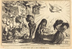 A Quarter of an Hour after His Death, He Was Still Alive by Honoré Daumier