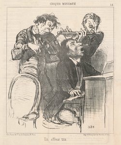 A Horrible Trio by Honoré Daumier