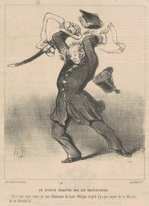 A Citizen Exasperated by the Buffeteries by Honoré Daumier
